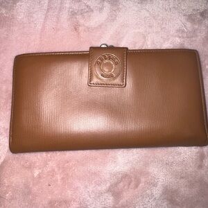 Celine Tan Leather long Wallet